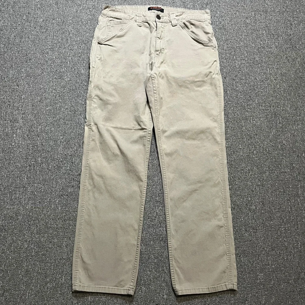Ridgecut Toughwear Mens 34x32 Beige Canvas Carpenter Pants Utility Workwear - Picture 1 of 11